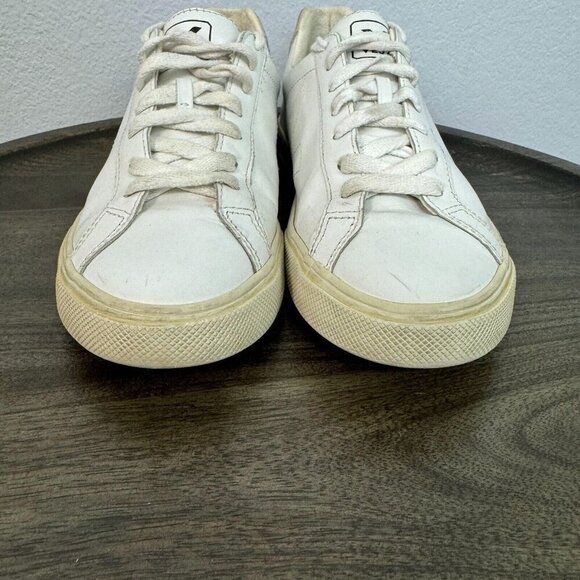 Veja Esplar Women's‎ White Low Top Lace Front Leather Sneaker Shoe US 6 EU 37 - Picture 5 of 14